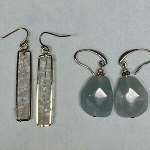 Costume Jewelry Silvertone and Goldtone Earrings Lot of 2